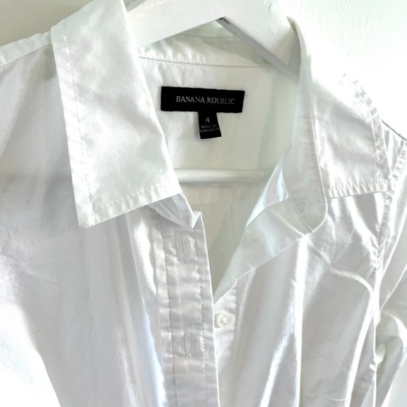 BANANA REPUBLIC White Cotton Dress - Picture 3 of 4